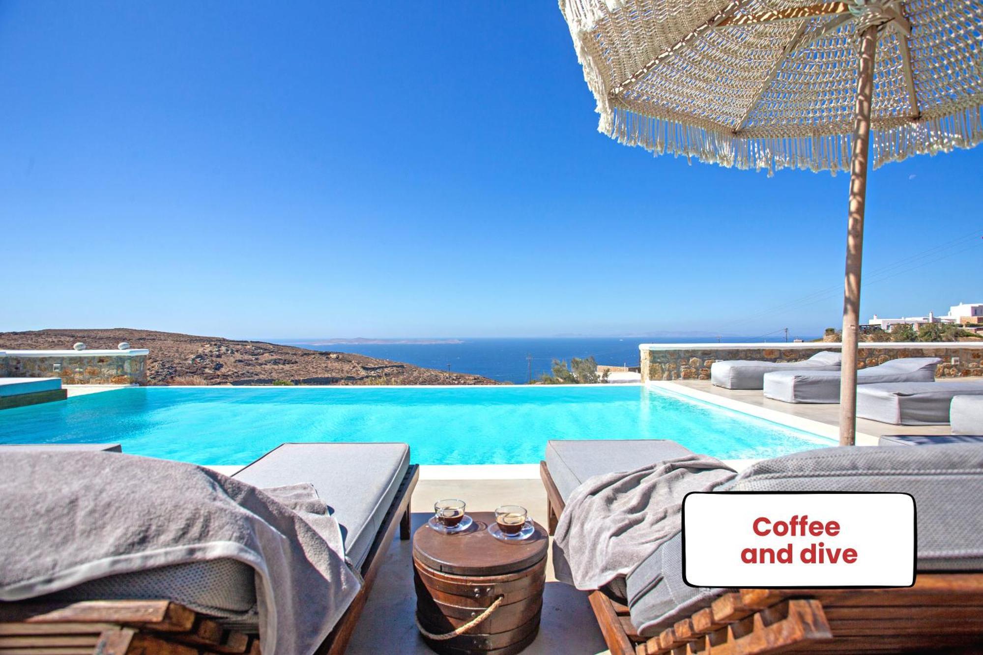 Villa Panamera Mykonos, Private Heaven, Supreme View! Fanari  Exteriér fotografie