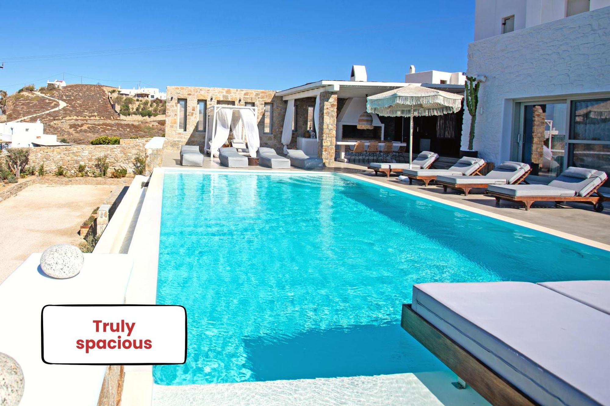 Villa Panamera Mykonos, Private Heaven, Supreme View! Fanari  Exteriér fotografie