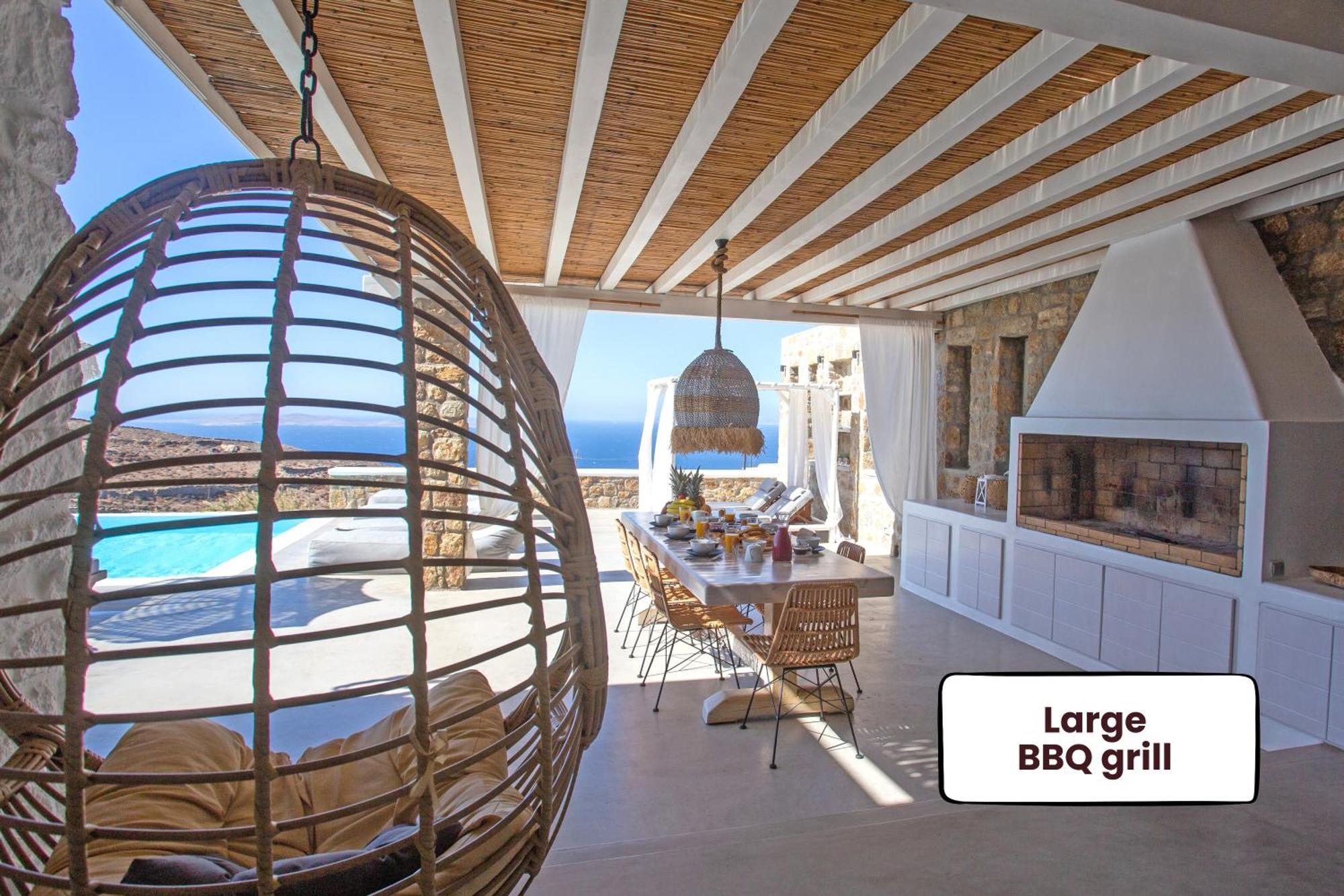 Villa Panamera Mykonos, Private Heaven, Supreme View! Fanari  Exteriér fotografie